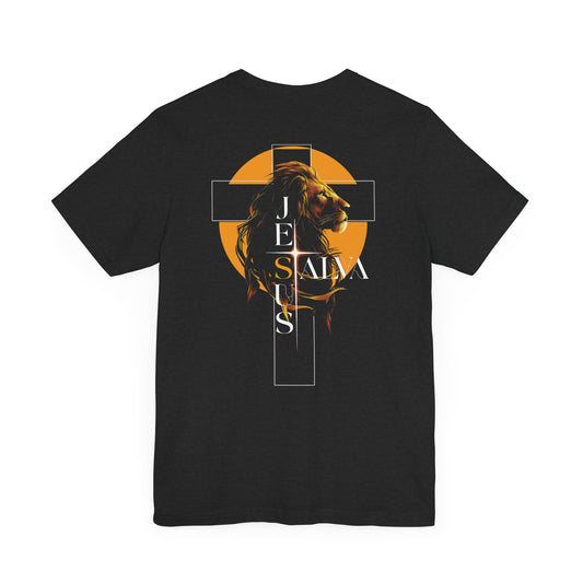 Unisex Jersey Short Sleeve Tee - Jesus Saves Lion Graphic Tee