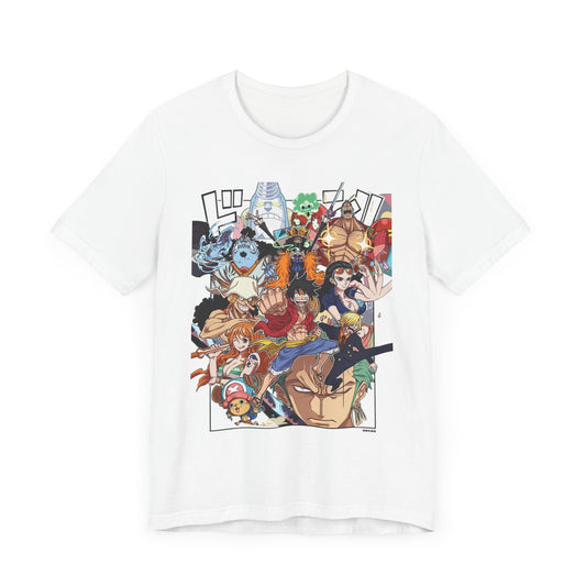 Anime Character Collage Unisex Jersey Tee - Perfect for Fans & Gifts