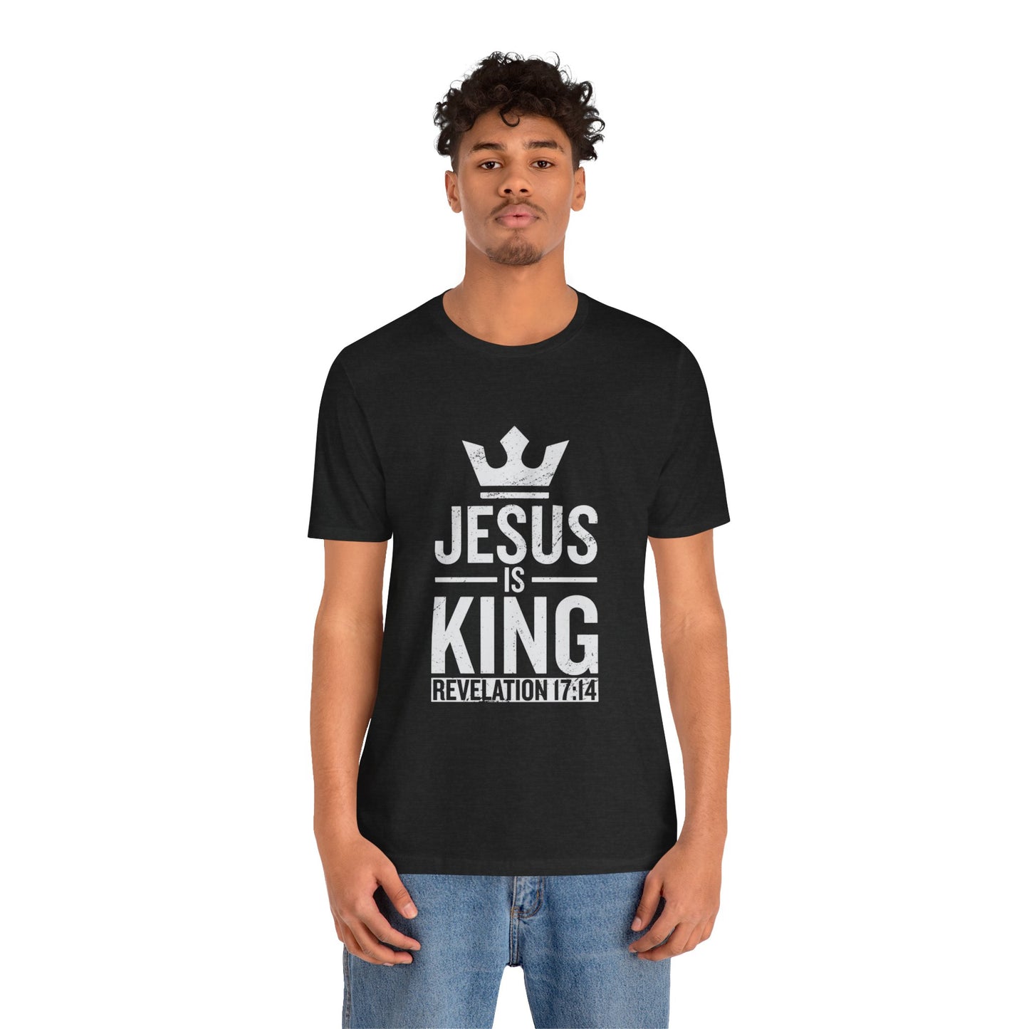 Jesus is King Unisex Jersey Tee - Faith-Based Christian Apparel