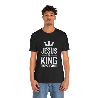 Jesus is King Unisex Jersey Tee - Faith-Based Christian Apparel
