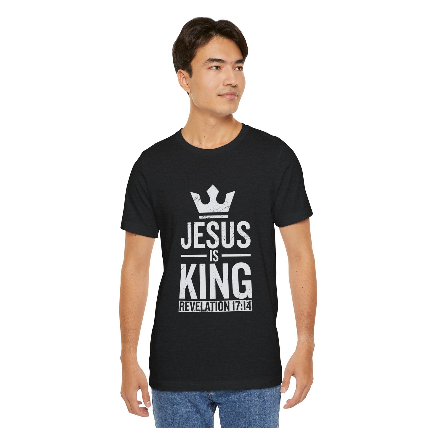 Jesus is King Unisex Jersey Tee - Faith-Based Christian Apparel