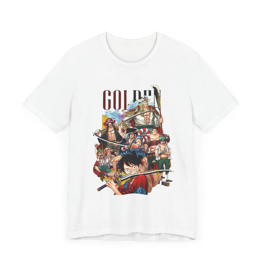 Golden Adventure Unisex Short Sleeve Tee - Perfect for Anime Lovers