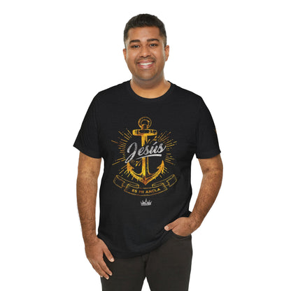 Jesus Anchor Unisex Jersey Tee - Inspirational Faith Shirt
