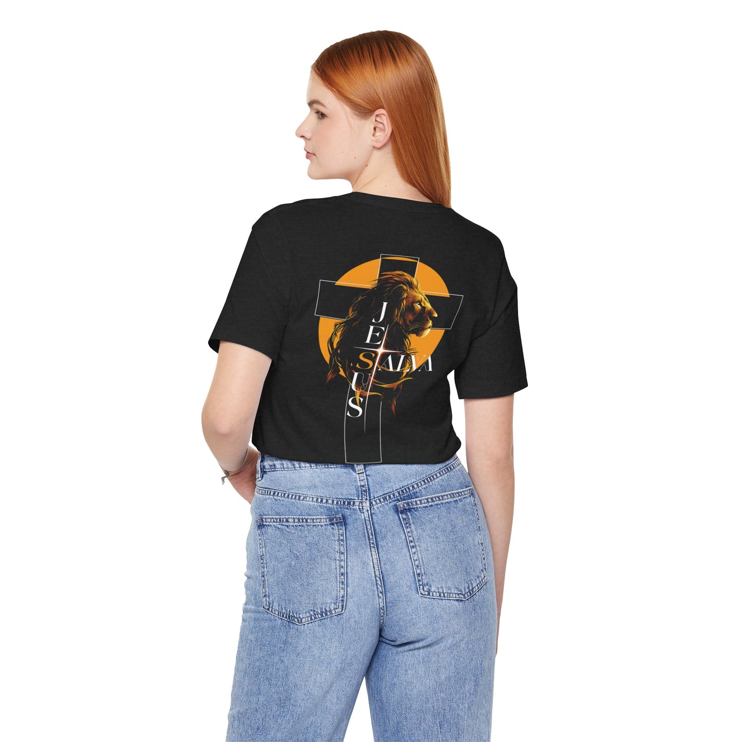 Unisex Jersey Short Sleeve Tee - Jesus Saves Lion Graphic Tee