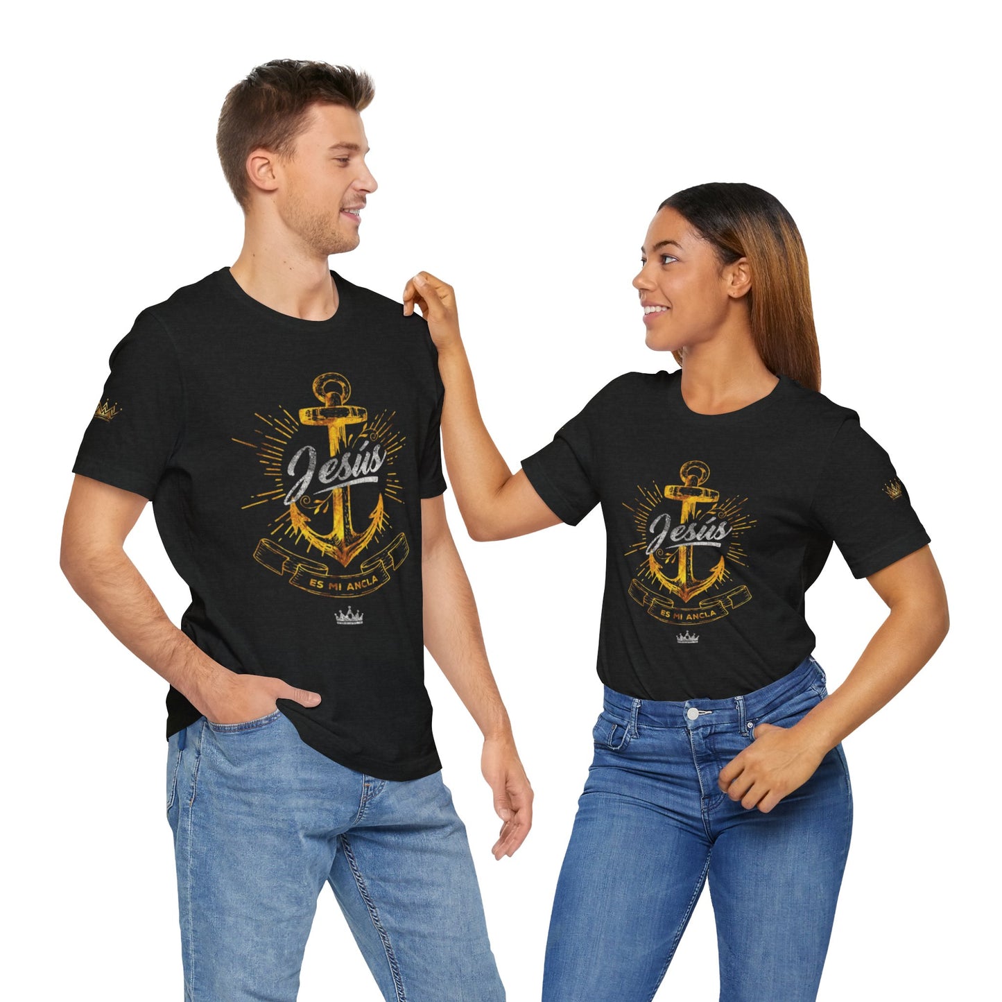 Jesus Anchor Unisex Jersey Tee - Inspirational Faith Shirt