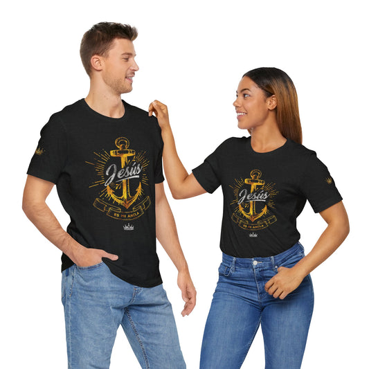 Jesus Anchor Unisex Jersey Tee - Inspirational Faith Shirt