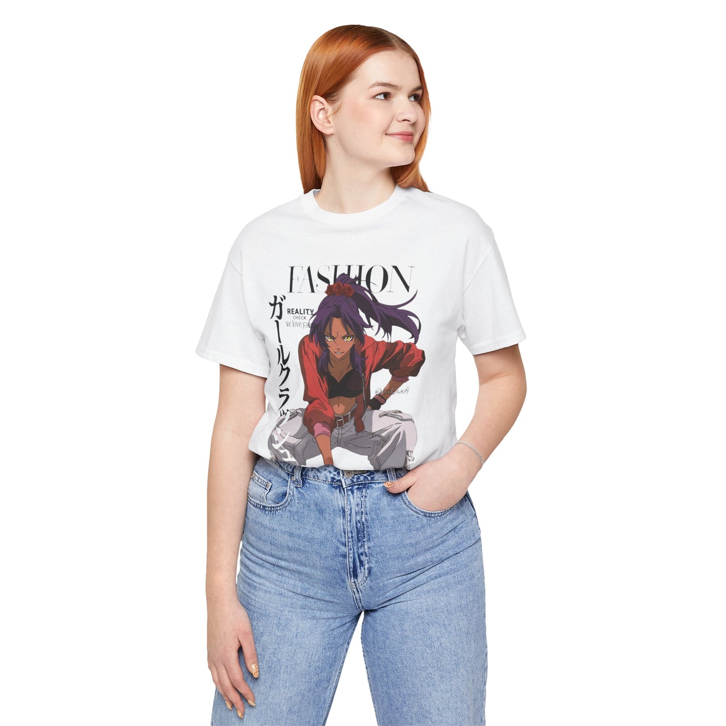 Stylish Anime-Inspired Tee, Unisex Jersey Short Sleeve Tee, Casual Wear, Gift for Fans, Fashion Statement, Graphic Tee, Anime Merch