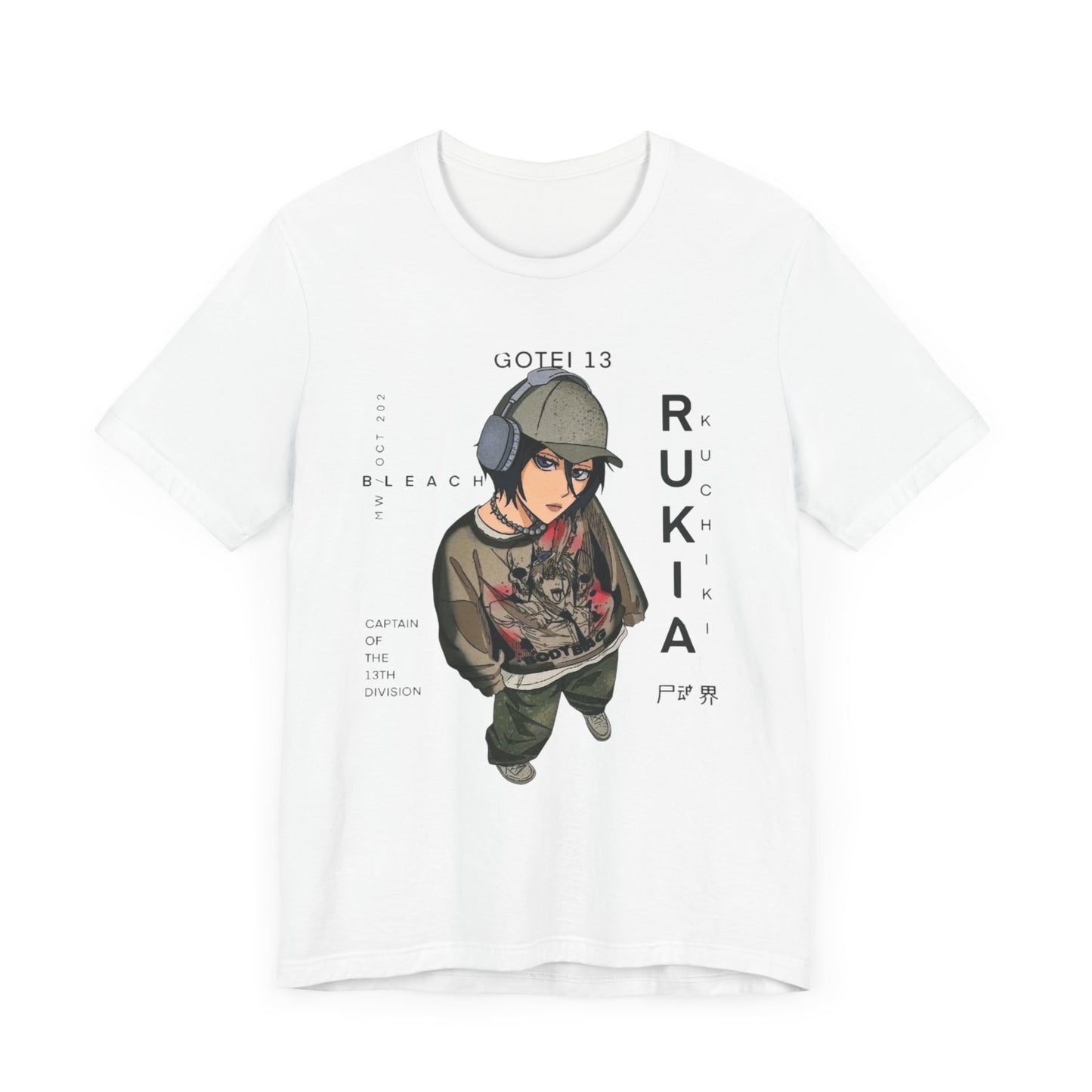 Anime Character Graphic Tee, Rukia Shirt, Casual Streetwear, Manga Fan Apparel, Gift for Anime Lovers