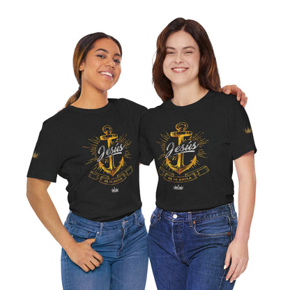 Jesus Anchor Unisex Jersey Tee - Inspirational Faith Shirt