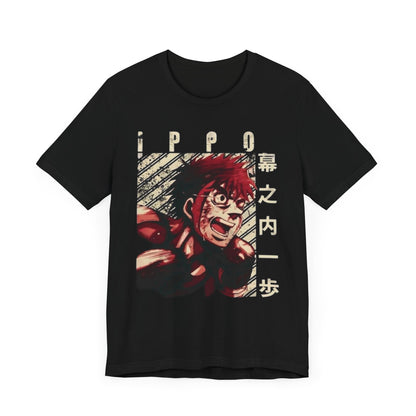 Anime-Inspired Unisex Short Sleeve Tee, Manga Fan Apparel, Graphic Tee, Casual Wear, Gift for Otaku, Ippo Inspired Shirt