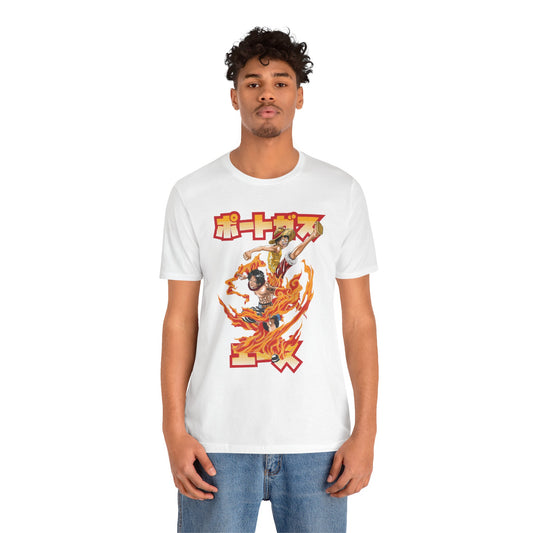 Anime-Inspired Unisex Jersey Tee - Bold Graphic Design