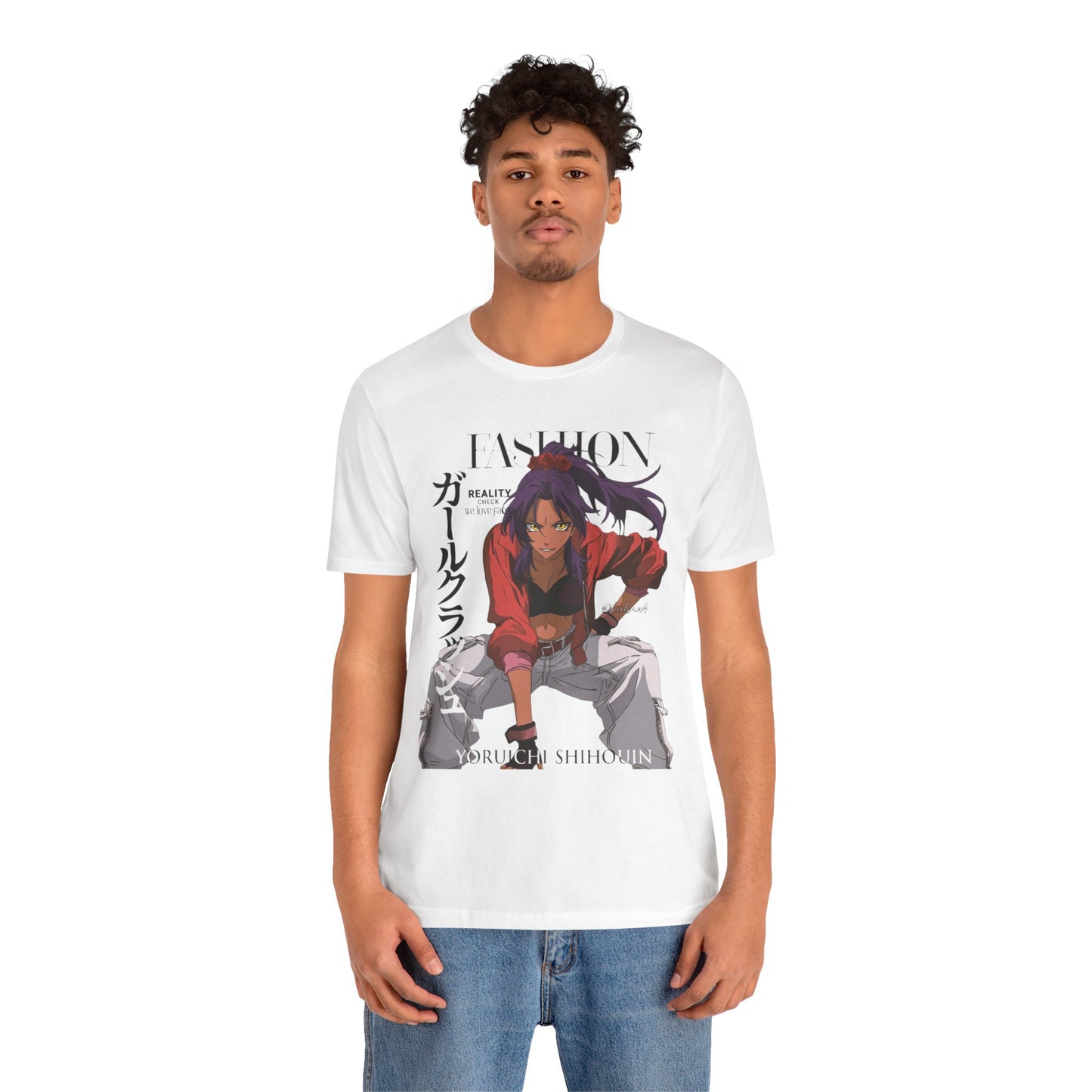 Stylish Anime-Inspired Tee, Unisex Jersey Short Sleeve Tee, Casual Wear, Gift for Fans, Fashion Statement, Graphic Tee, Anime Merch