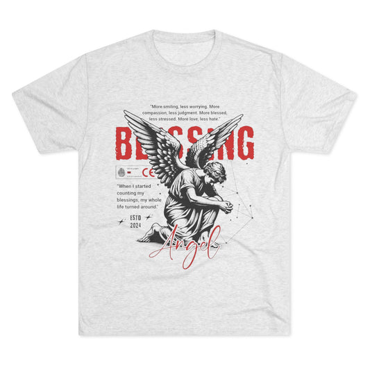 Blessing Angel Unisex Tri-Blend Crew Tee - Inspirational T-Shirt