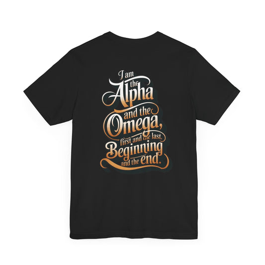 Unisex Short Sleeve Tee - 'Alpha and Omega' Inspirational T-Shirt
