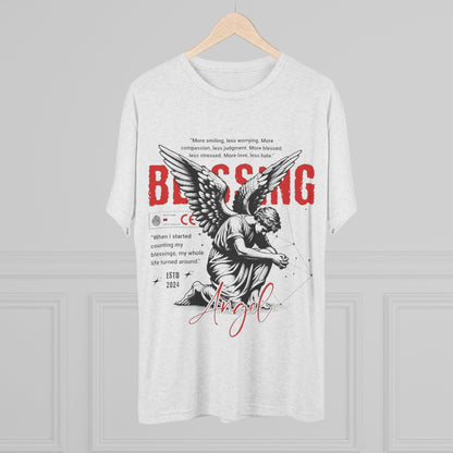 Blessing Angel Unisex Tri-Blend Crew Tee - Inspirational T-Shirt