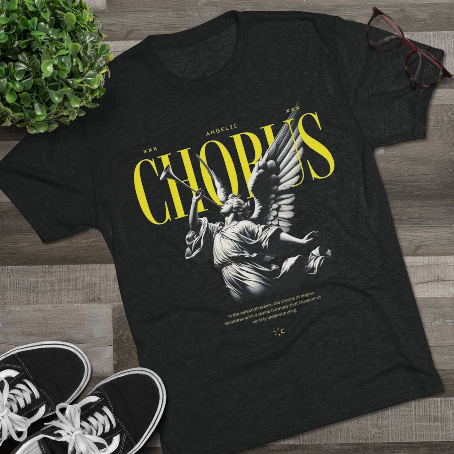 Angelic Chorus Unisex Tri-Blend Crew Tee - Spiritual Art T-Shirt