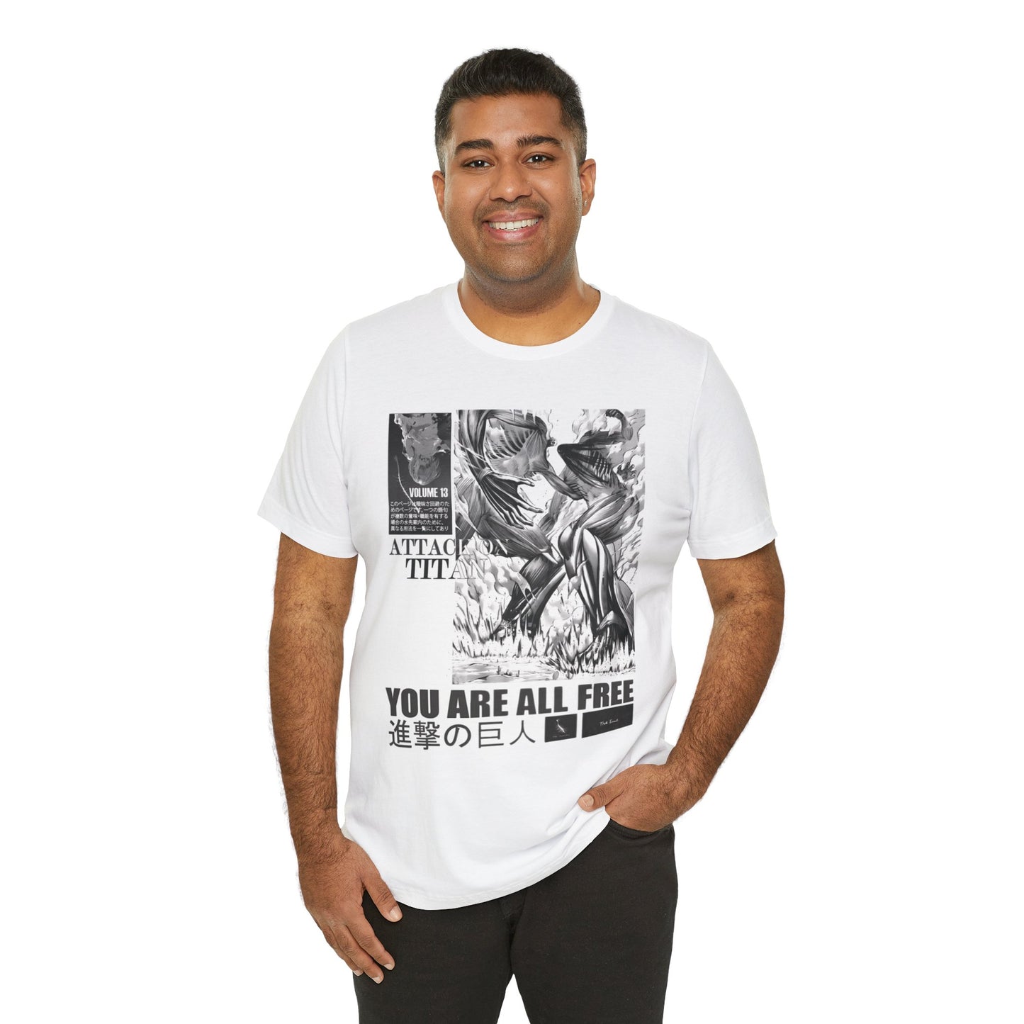 Vintage Graphic Tee, You Are All Free T-Shirt, Anime Fan Gift, Unisex Casual Wear, Retro Style Top, Perfect for Everyday or Special [...]