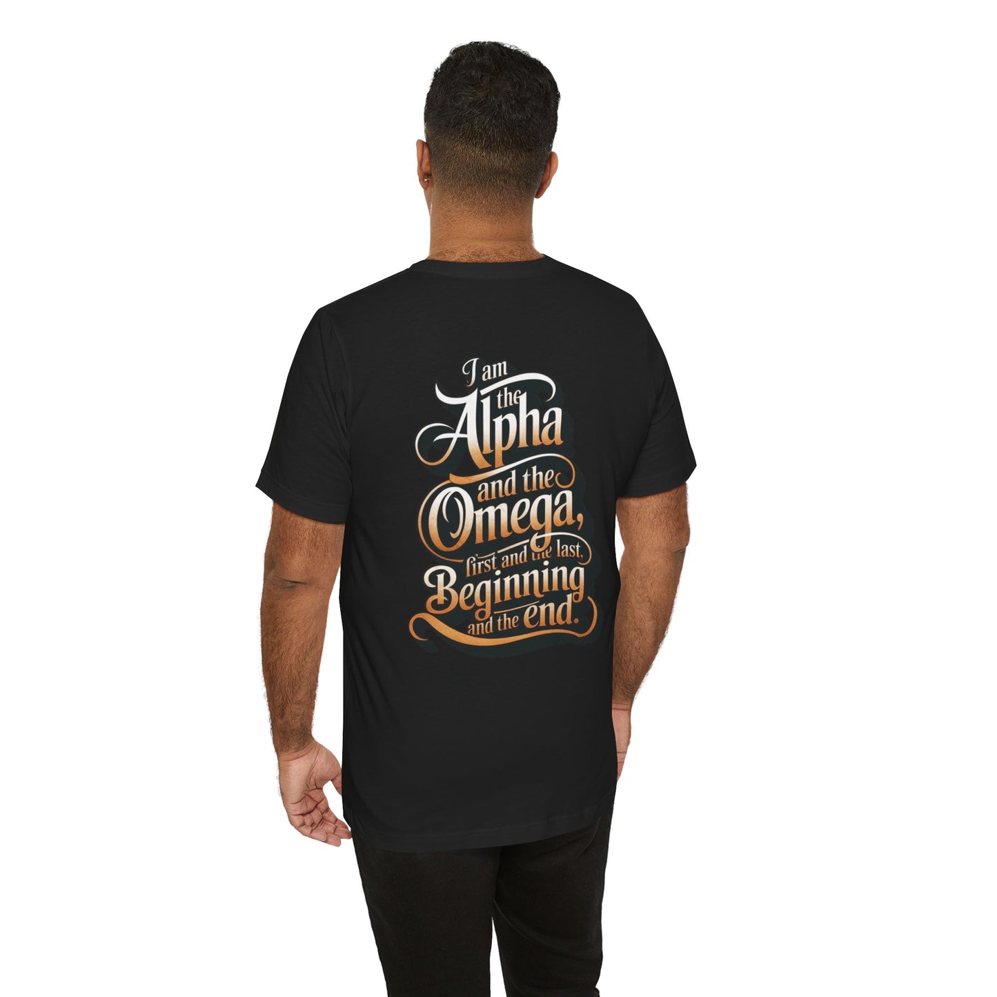 Unisex Short Sleeve Tee - 'Alpha and Omega' Inspirational T-Shirt