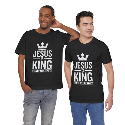 Jesus is King Unisex Jersey Tee - Faith-Based Christian Apparel