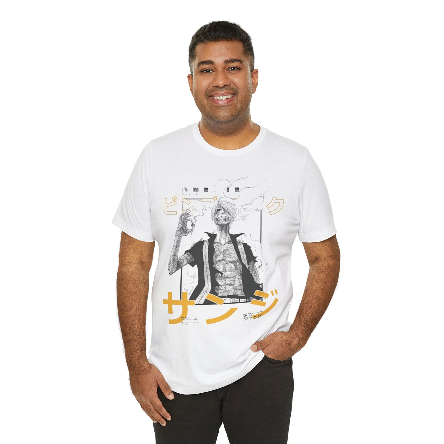 Anime-Inspired Unisex Jersey Short Sleeve Tee - Graphic T-Shirt with Sanz text