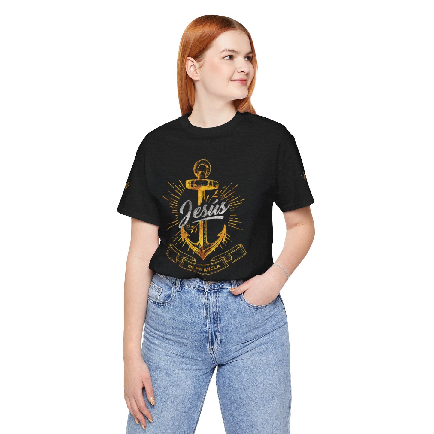 Jesus Anchor Unisex Jersey Tee - Inspirational Faith Shirt