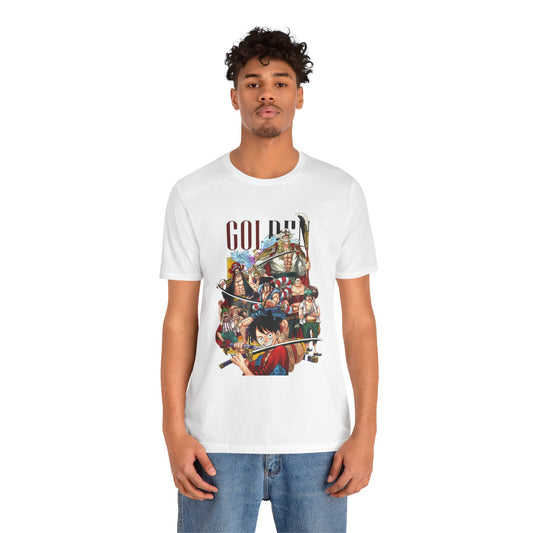 Golden Adventure Unisex Short Sleeve Tee - Perfect for Anime Lovers