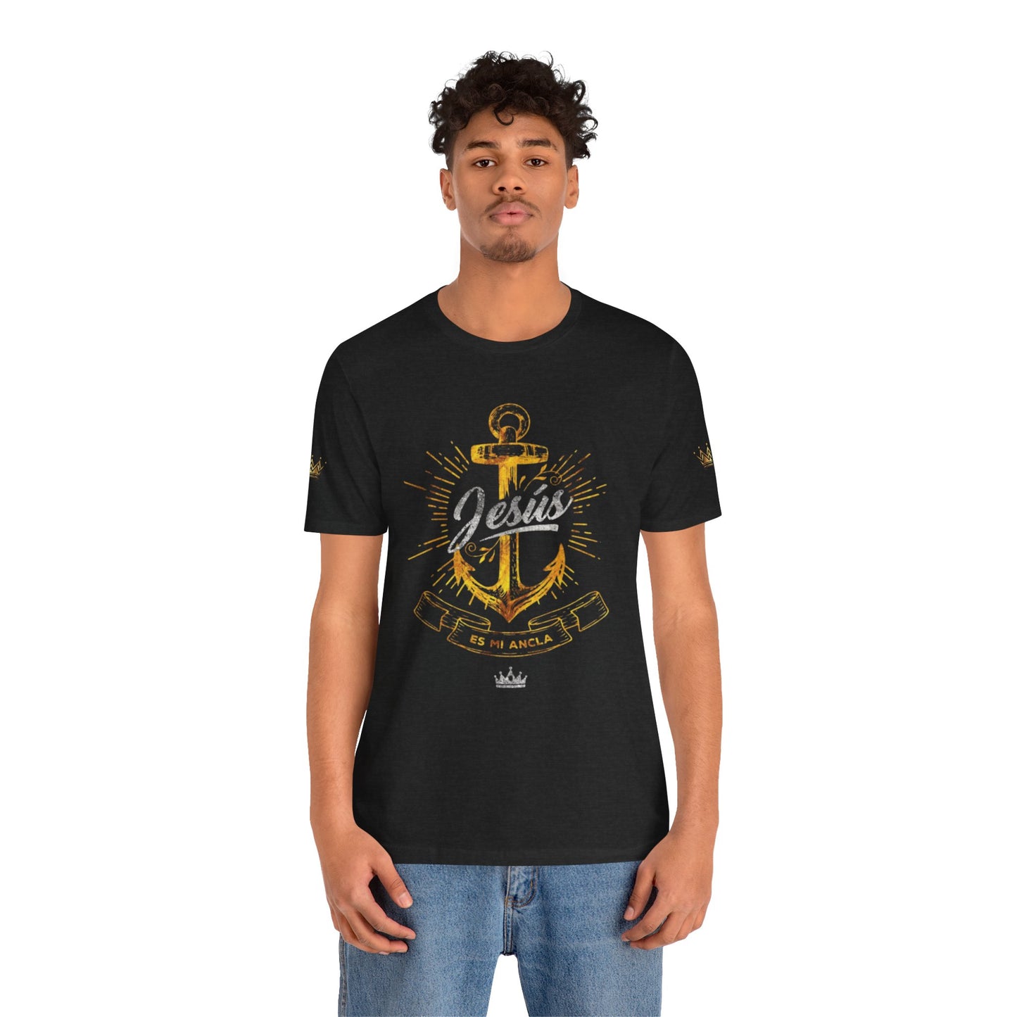 Jesus Anchor Unisex Jersey Tee - Inspirational Faith Shirt