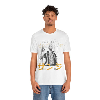 Anime-Inspired Unisex Jersey Short Sleeve Tee - Graphic T-Shirt with Sanz text