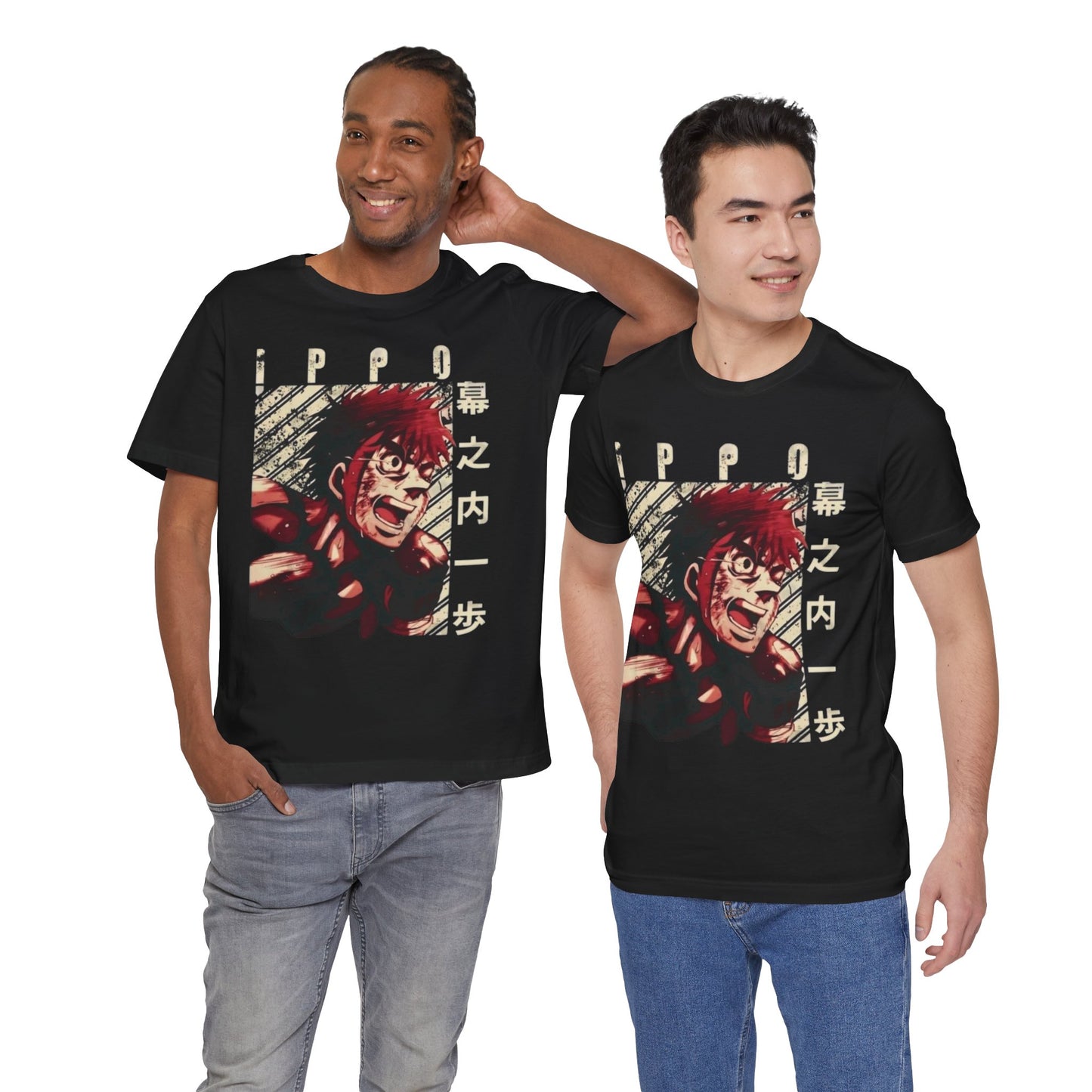 Anime-Inspired Unisex Short Sleeve Tee, Manga Fan Apparel, Graphic Tee, Casual Wear, Gift for Otaku, Ippo Inspired Shirt