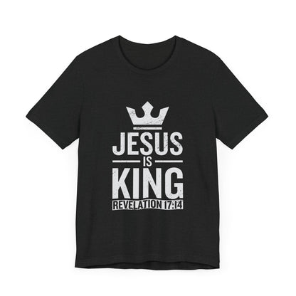 Jesus is King Unisex Jersey Tee - Faith-Based Christian Apparel