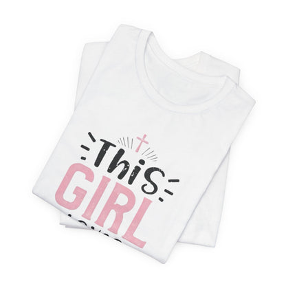 This Girl Loves Jesus Tee - Inspirational Unisex Short Sleeve T-Shirt