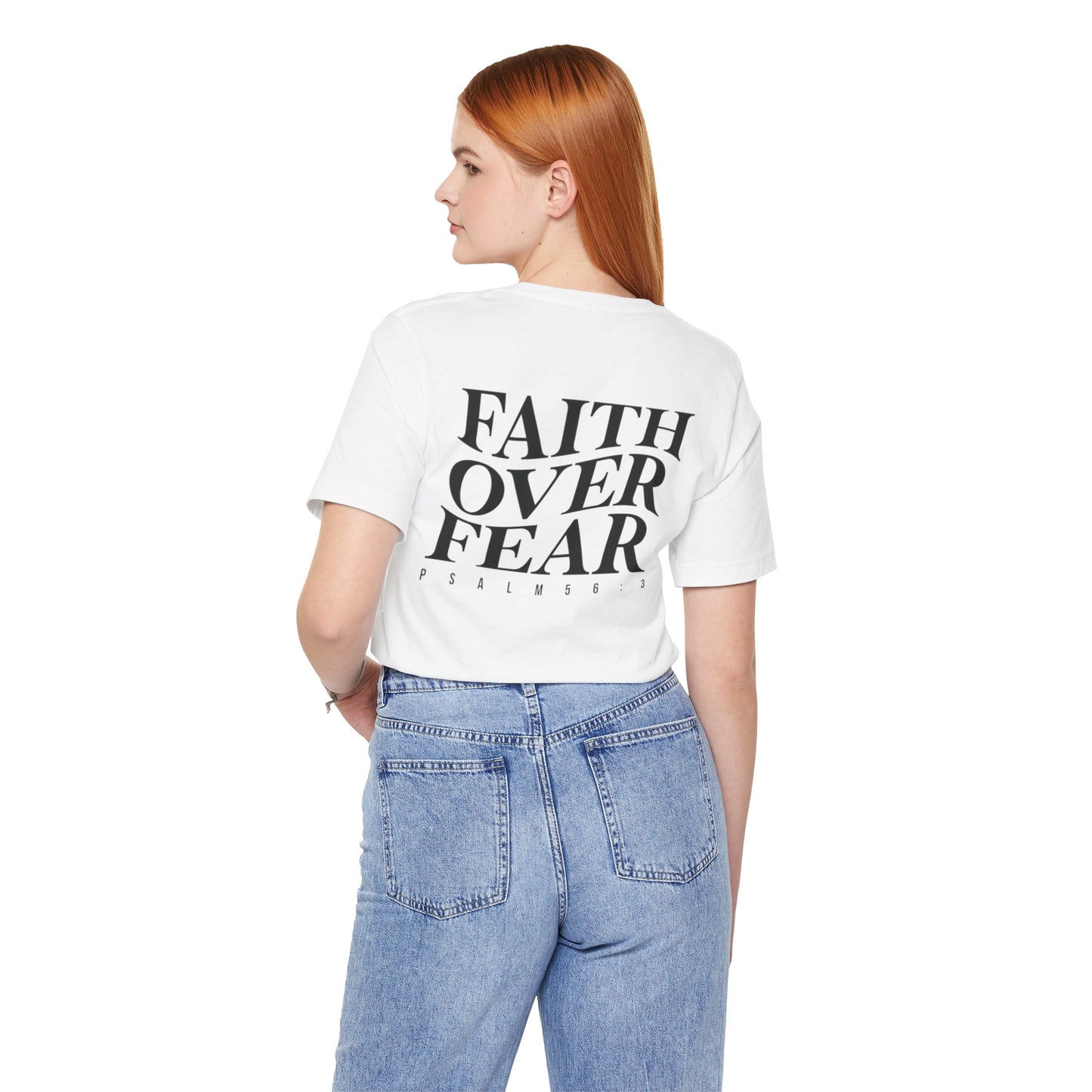 Faith Over Fear Unisex Jersey Tee - Inspirational Short Sleeve Shirt