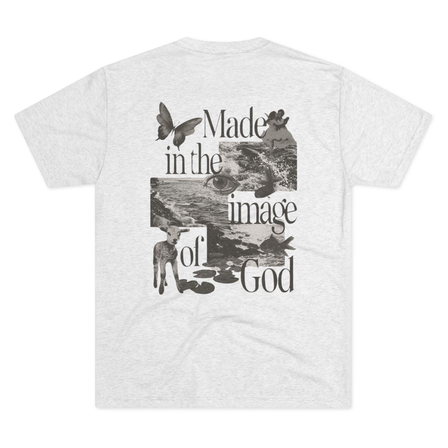 Inspirational Unisex Tri-Blend Crew Tee - Made in the Image of God