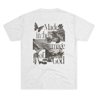 Inspirational Unisex Tri-Blend Crew Tee - Made in the Image of God