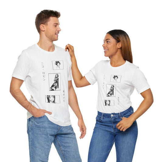 Vintage Anime Art Unisex Tee - Unique Graphic Short Sleeve Shirt